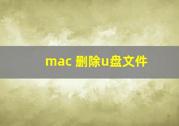 mac 删除u盘文件